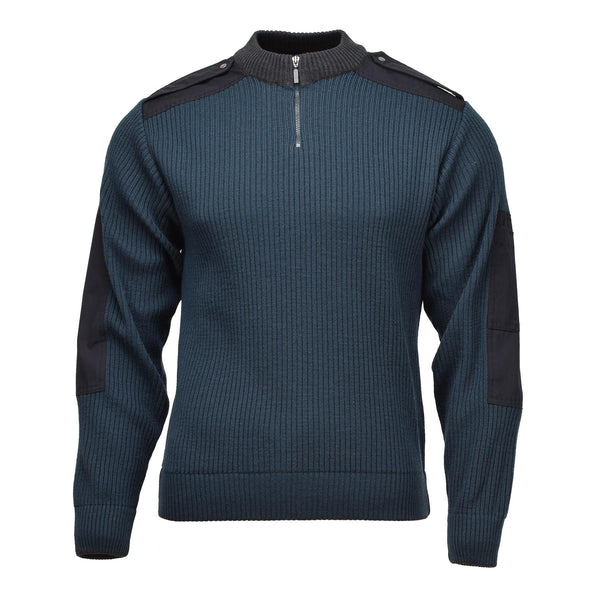 Original Dutch military sweater winter sport pullover cold weather jumper blue