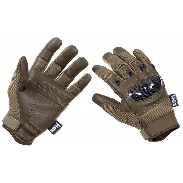 Guantes tácticos de la marca MFH COYOTA COYOTA Combate Free Finger Thumb Beartable