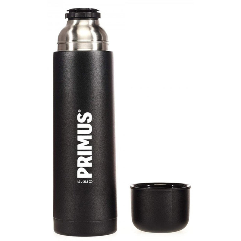 Bouteille isotherme Primus noire mate 1 litre 24 heures de conservation de la chaleur et du froid
