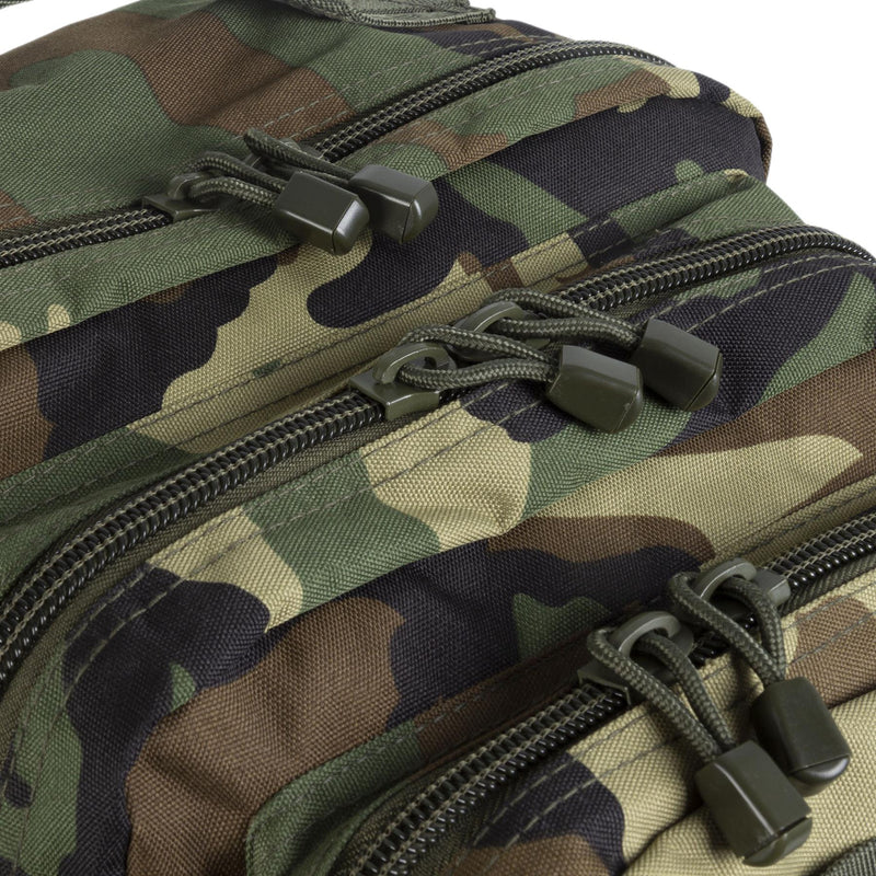 MIL-TEC US Assault Trekkingrucksack 36L Rucksack Woodland Camo Wandertagesrucksack