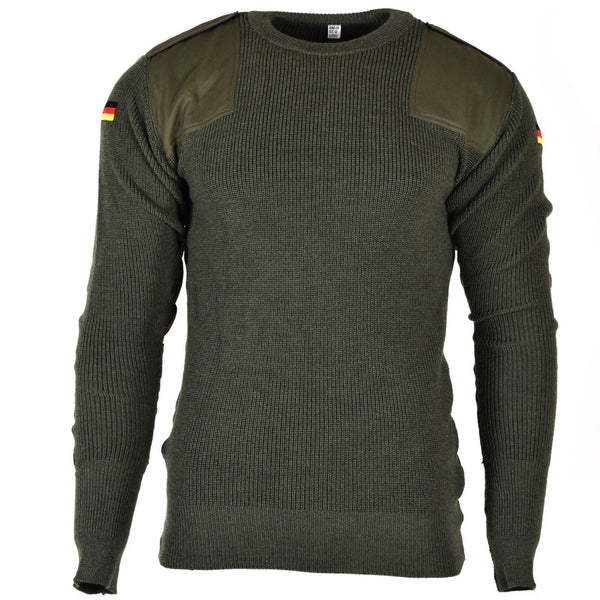 Original German army pullover Commando Jumper Green Olive sweater Wool NEW