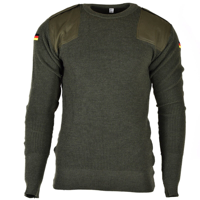 Original German army pullover Commando Jumper Green Olive sweater Wool NEW