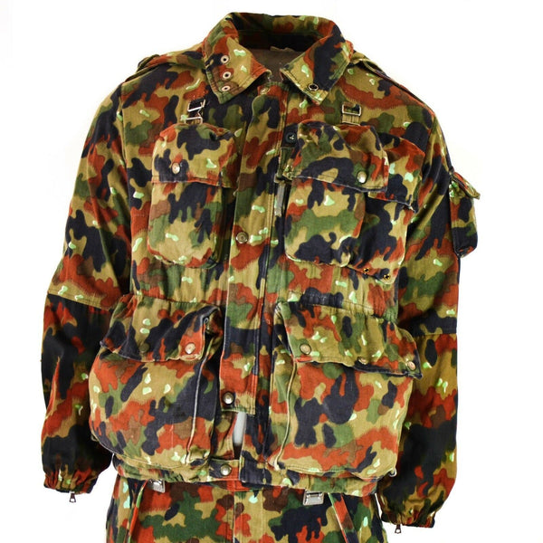 Genuine Swiss army jacket M70 Alpenflage Camo sniper combat hooded parka