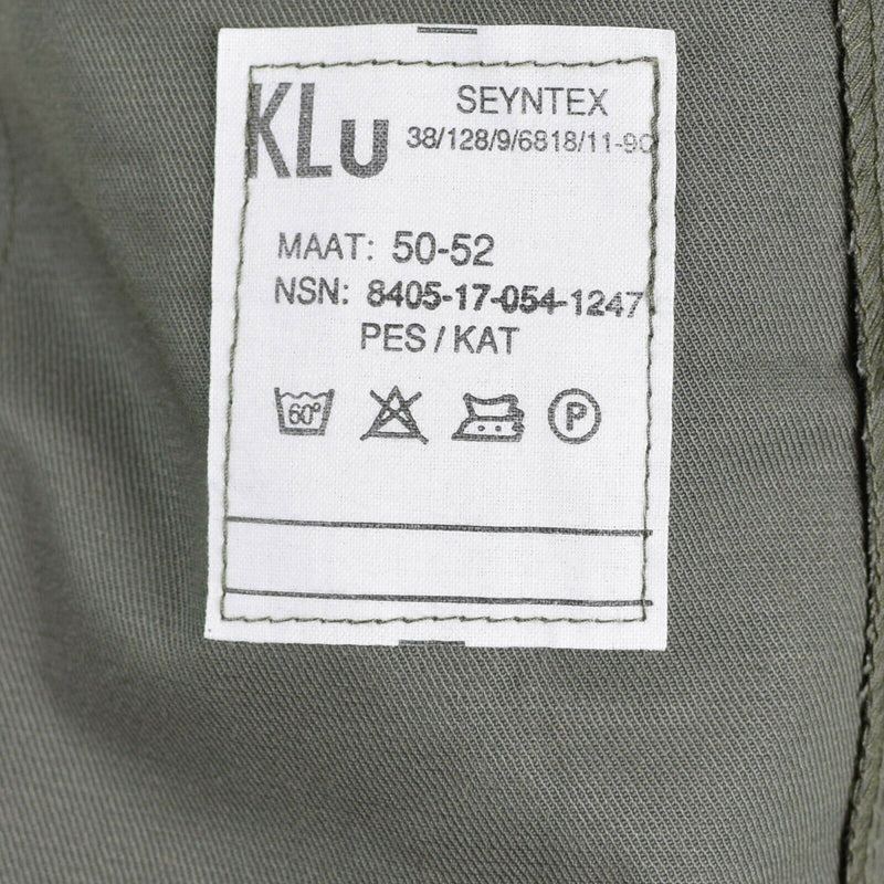 Chemise d'origine de l'armée néerlandaise M65, veste de chemise de l'armée de l'air militaire Holland