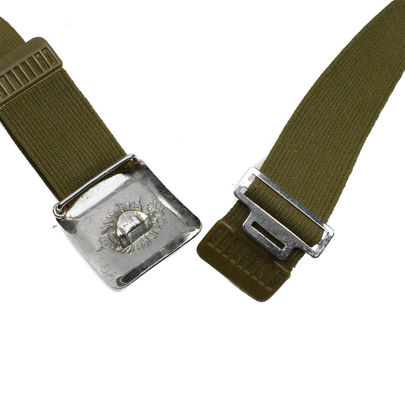 Genuine Spanish army belt vintage canvas metal buckle formal belt military issue