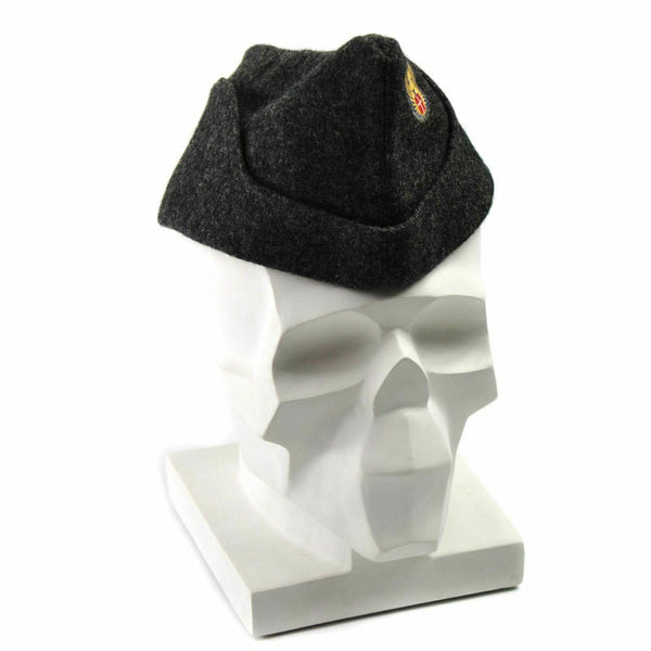 Casquette de combat militaire en laine de l'armée danoise authentique, chapeau des années 1950
