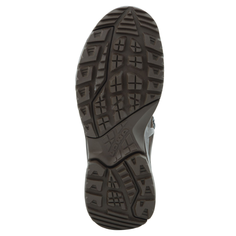 Botas tácticas Lowa Zephyr GTX Mid TF impermeables con eje acolchado marrón oscuro