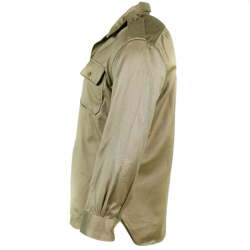 Véritable chemise de l'armée grecque fatigue dead stock chino kaki veste militaire NEUF