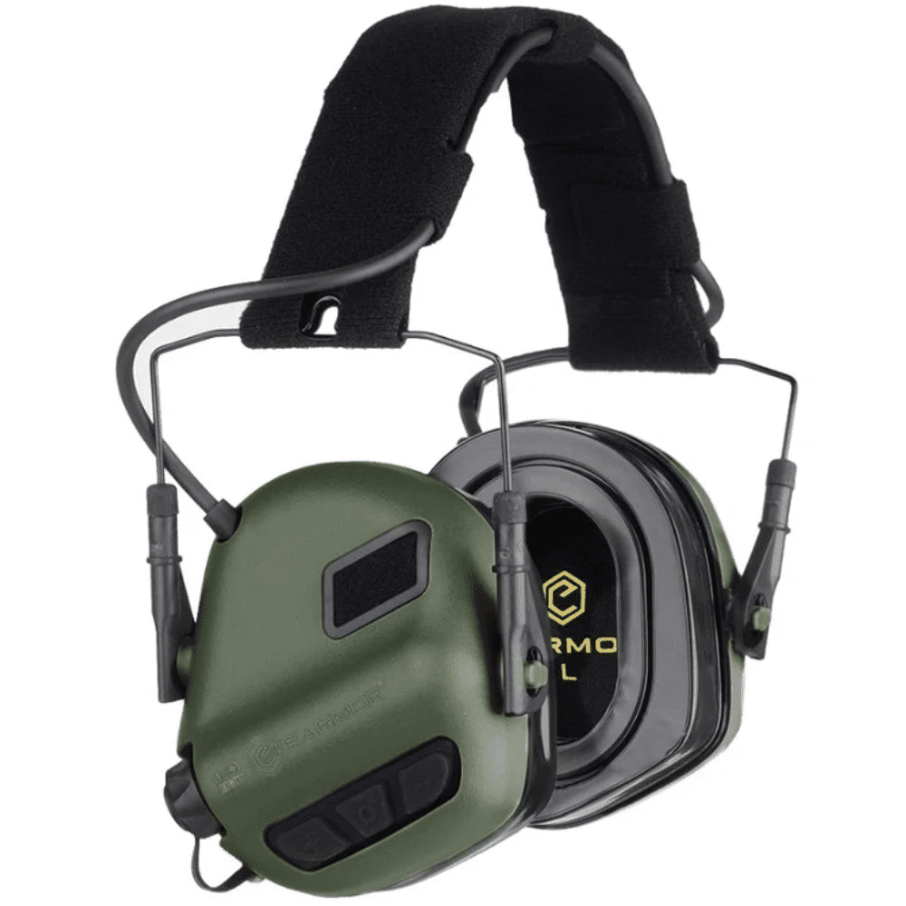 EARMOR M31 Plus elektronische oorkappen Gehoorbescherming Foliage Green