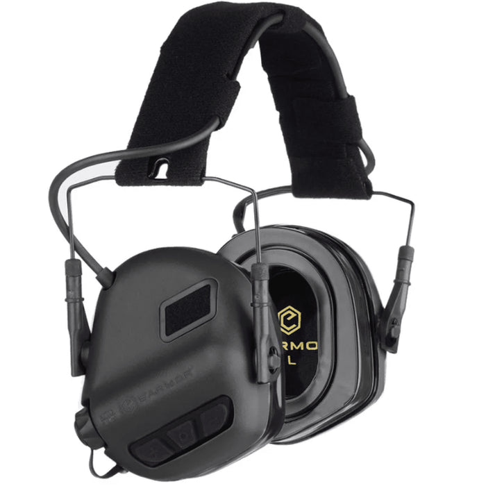 EARMOR M31 Plus Electronic Hearing Protection Earmuffs Tactical Outdoor Black - GoMilitar