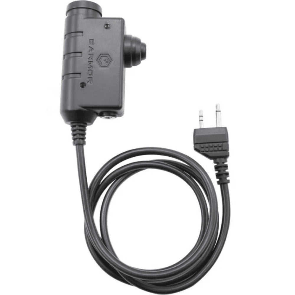 EARMOR M51-MID PTT Adapter Midland Radio Headset Wired Tactical Gear Black