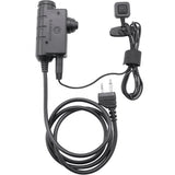 Earmor M52 PTT adaptateur Midland 2 broches filaire casque tactique câble noir