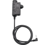 Earmor PTT Adaptador Motorola 1-Pin Radio Auriculares Con Cable Táctico Negro