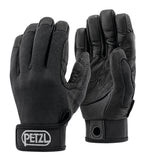 Petzl CORDEX Belay Rappel Guantes Cuero Cuerda Trabajo Escalada Táctico Negro