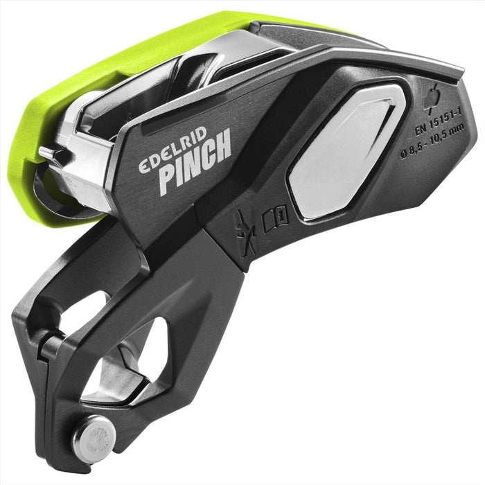 Edelrid PINCH Assisted Braking Belay Device Precise Lowering Control Green - GoMilitar