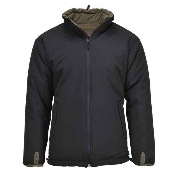 Veste militaire allemande MIL-TEC coupe-vent réversible pour temps froid Vert Noir NEUF