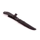 EKA DUO fillet knife with 59 HRC steel blade, rubber handle, and black cordura sheath for fishing and kitchen use