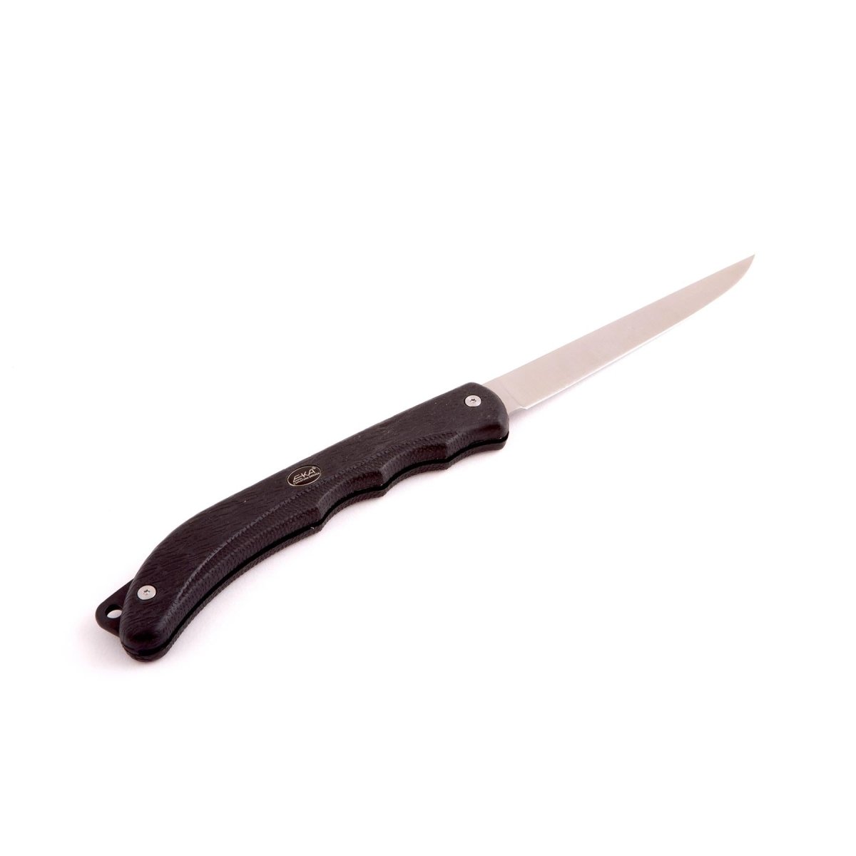 Couteau à fileter DUO de marque EKA ouvre-intestin de marin en acier 59 HRC manche en caoutchouc gaine