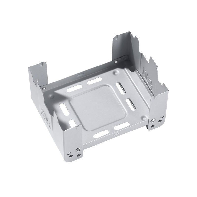 ESBIT small foldable camp stove made of galvanized steel with windscreen, compact for backpacking and bushcraft trips