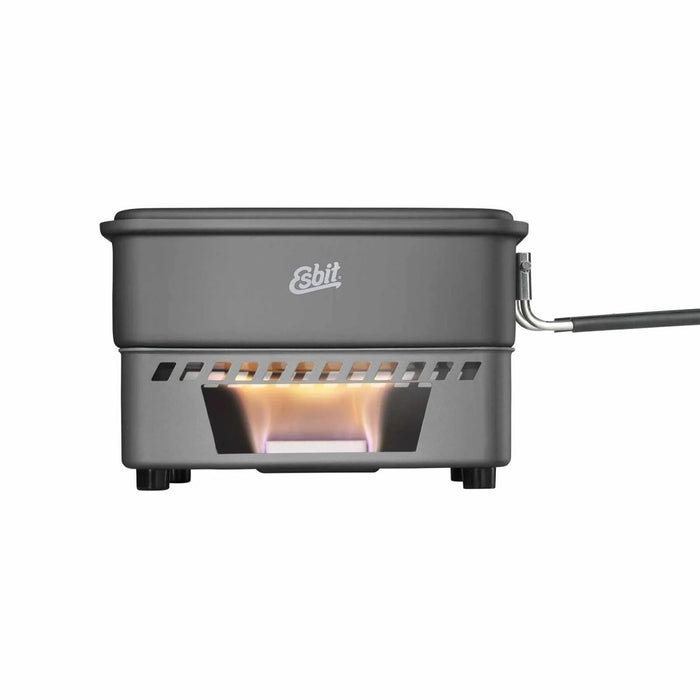 ESBIT Kochset für feste Brennstoffe, Camping, 1100 ml Topf, hart eloxiertes Aluminium, Grau – GoMilitar