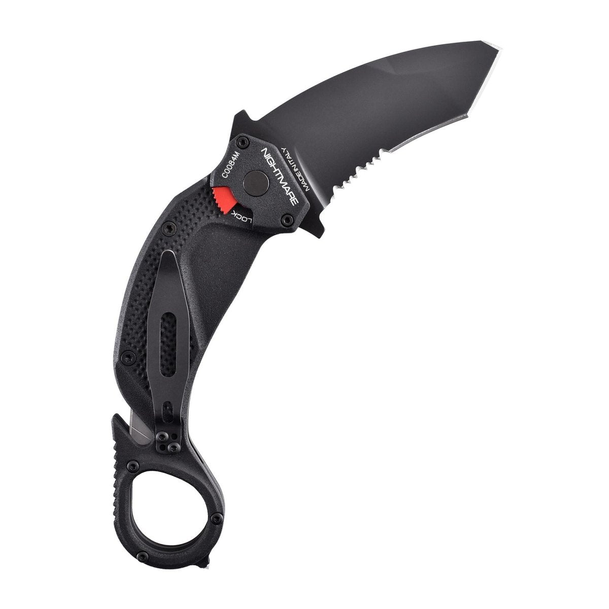 Coltello tascabile pieghevole ExtremaRatio NIGHTMARE BLACK tanto karambit inox N690
