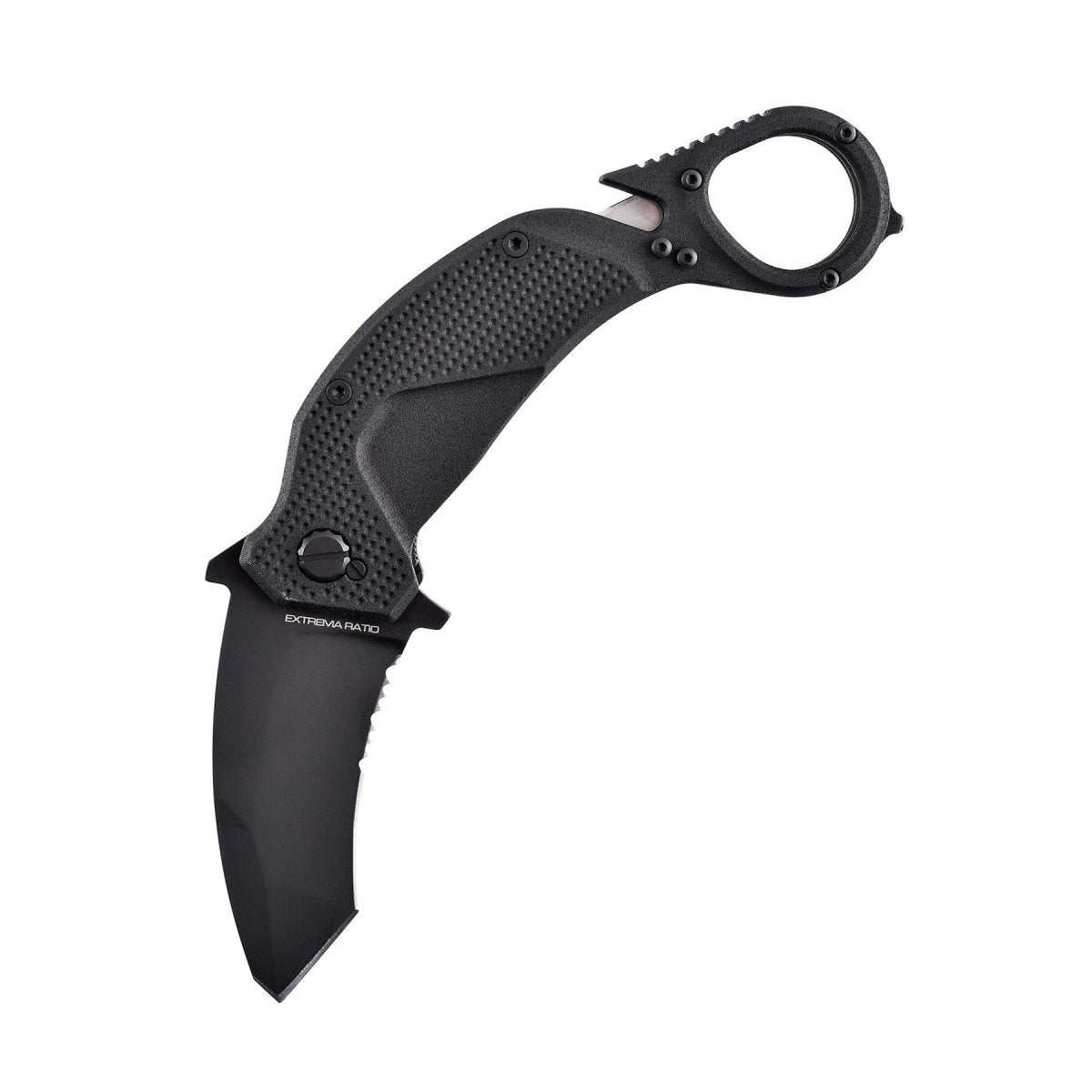 Coltello tascabile pieghevole ExtremaRatio NIGHTMARE BLACK tanto karambit inox N690