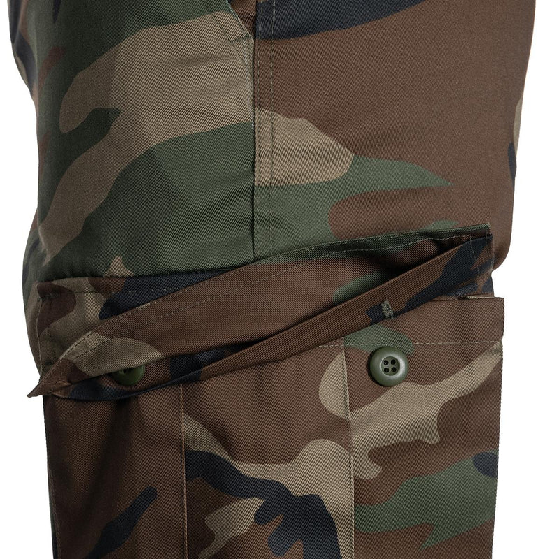 Mil-Tec Brand Military Style Woodland camouflage bermuda cargo BDU army shorts