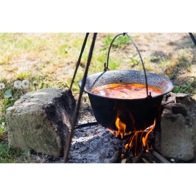 Emaillierter Gulaschtopf 6 Liter Outdoor Camping Feuer Kochtopf Schmortopf