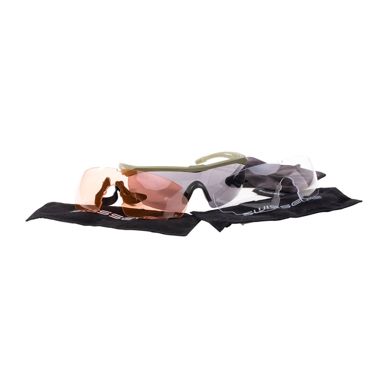 SWISS EYE Schutzbrille Antibeschlag UV-Schutz verstellbarer Winkel Schutzbrille Olive
