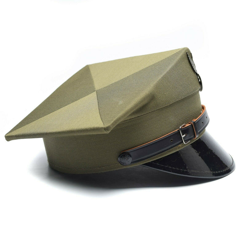 Genuine Polish military visor hat Poland army officer peaked cap Olive NEW
