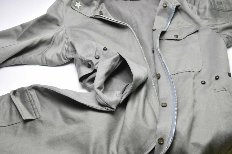 Genuino ejército italiano Coverall Traje Military Gray General Jumpsit General Zip Front New