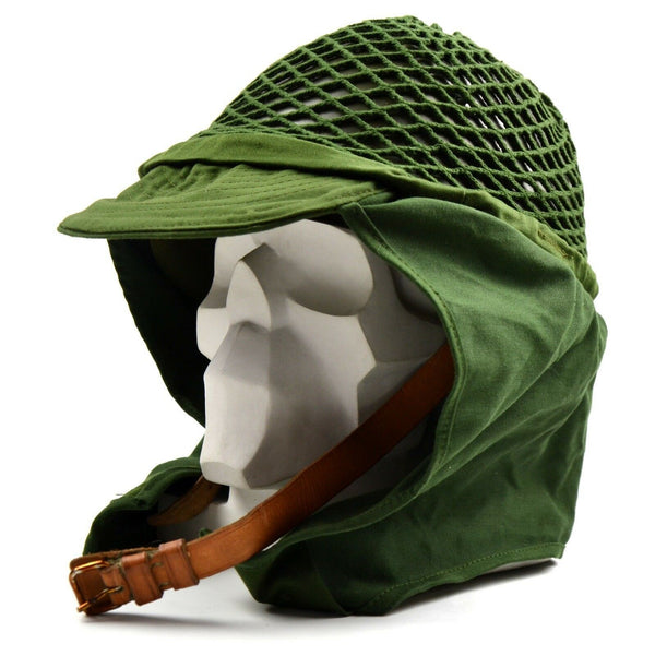 Filet de protection pour casque militaire de l'armée suédoise d'origine, vert