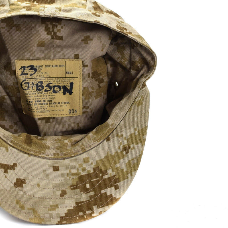 Véritable casquette de garnison de l'armée américaine MARPAT MC DESERT chapeau militaire de campagne patrouille BDU