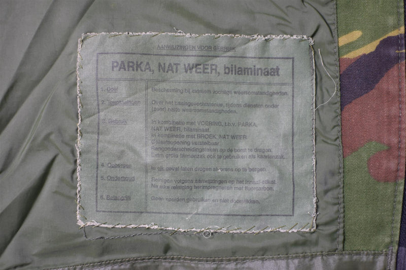 Genuine Dutch army jacket combat DPM goretex waterproof camouflage surplus parka