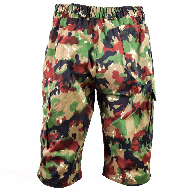 Original Swiss army shorts M83 combat field Alpenflage TAZ 83 Camo cargo shorts
