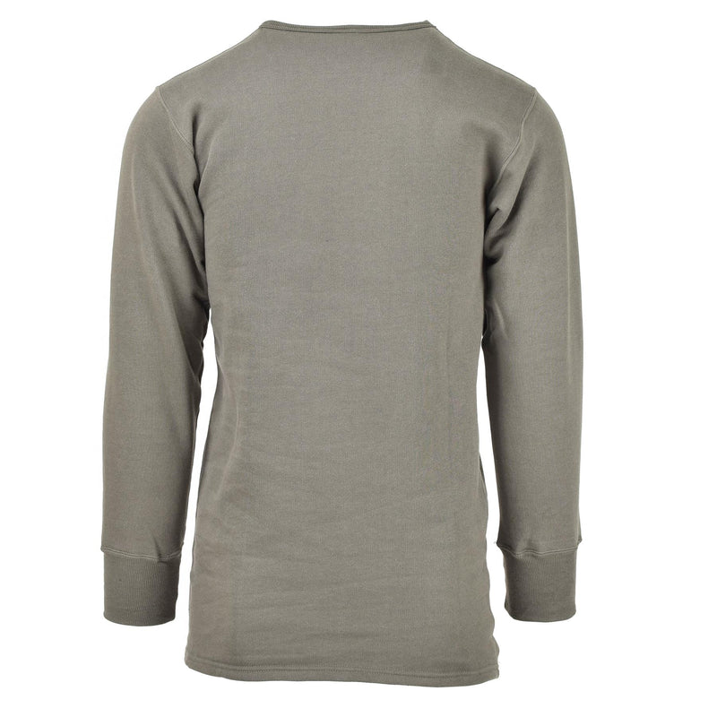 Oryginalny francuski wojskowy Plush termiczny Undershirt Olive Army Winter SURPLUS NOWOŚĆ