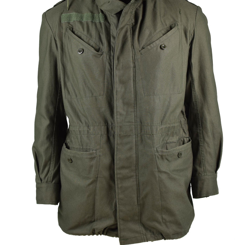 Genuine Belgian army field jacket M64 military cotton waterproof parka Olive NEW