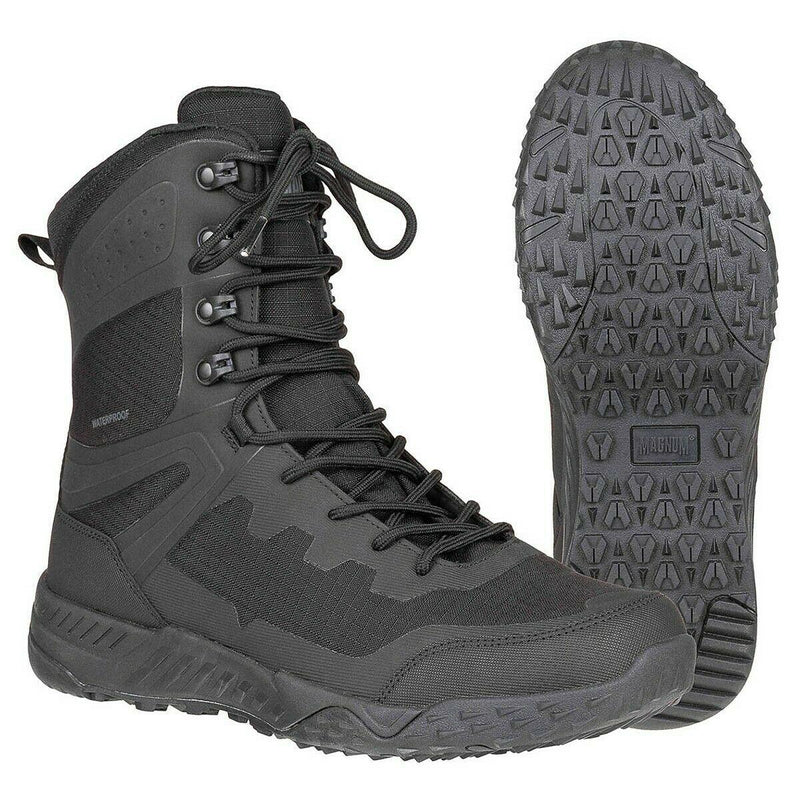 Bottes de combat imperméables Magnum Ultima 8.0, chaussures de randonnée légères et de trek noires