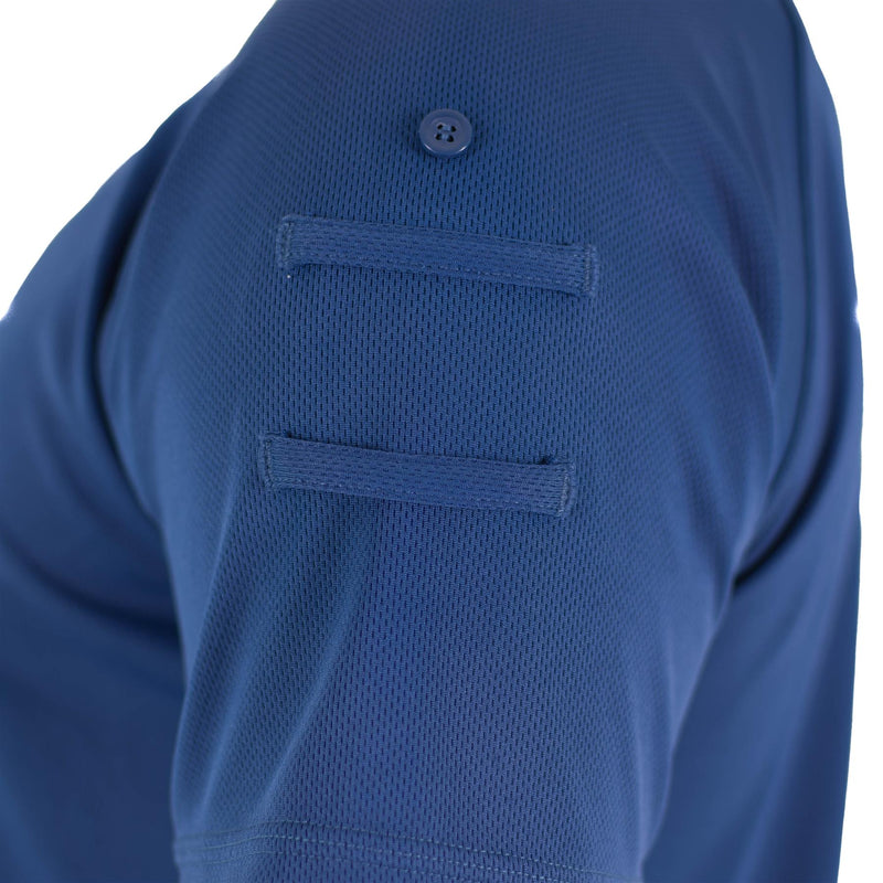 Original British police t-shirt blue breathable material front zip guard shirt