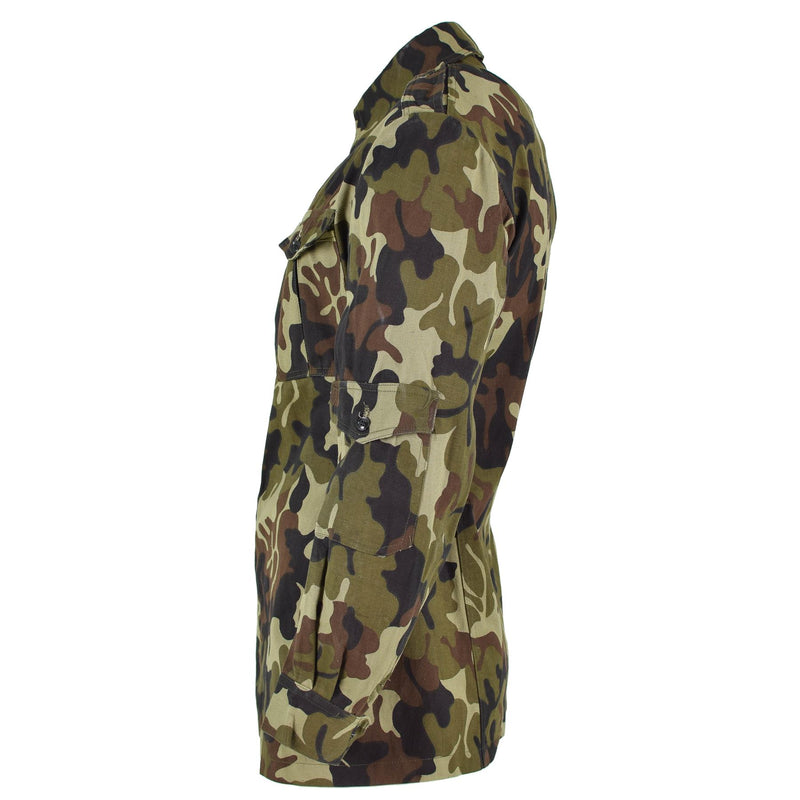 Veste de terrain originale des troupes roumaines M93 Camo Leaf BDU Parka militaire