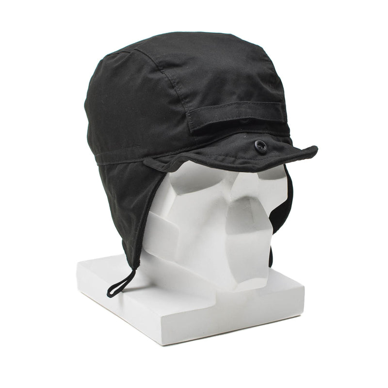 Oryginalny holenderski spadek płaszczyznowy czapka klapy ucha Brim Windproof Black Supplus