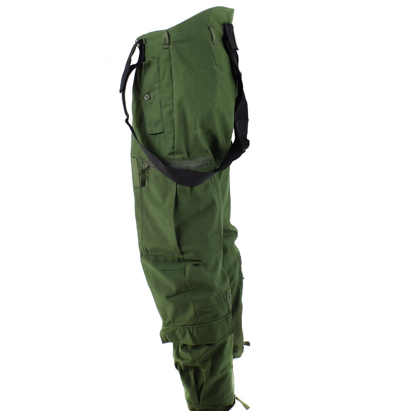 Genuine Swedish thermal tanker pants m90 Olive BDU trousers w braces overall NEW