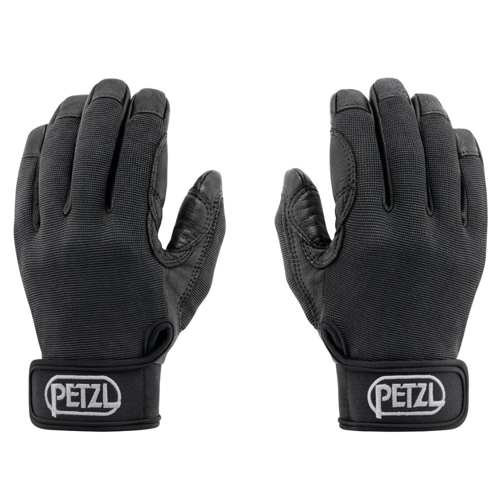 Rękawiczki Petzl CORDEX do wspinaczki linowej skórzanej, taktyczne, czarne
