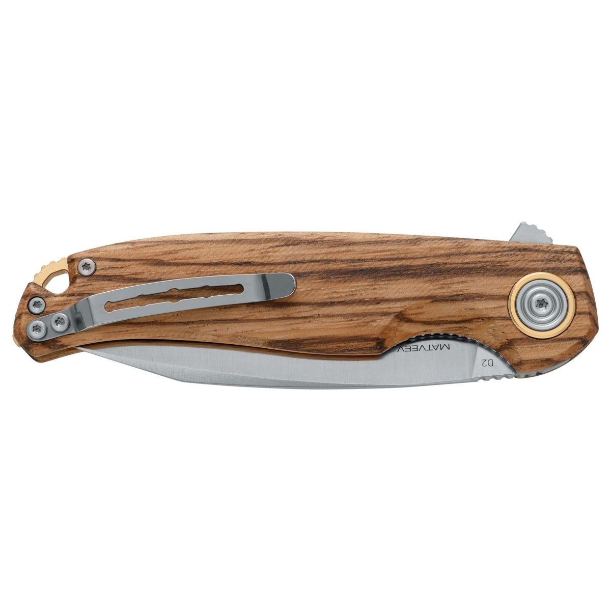 Fox Knives ARGUS Couteau de poche pliant Drop Point 59-61 HRC Acier inoxydable D2