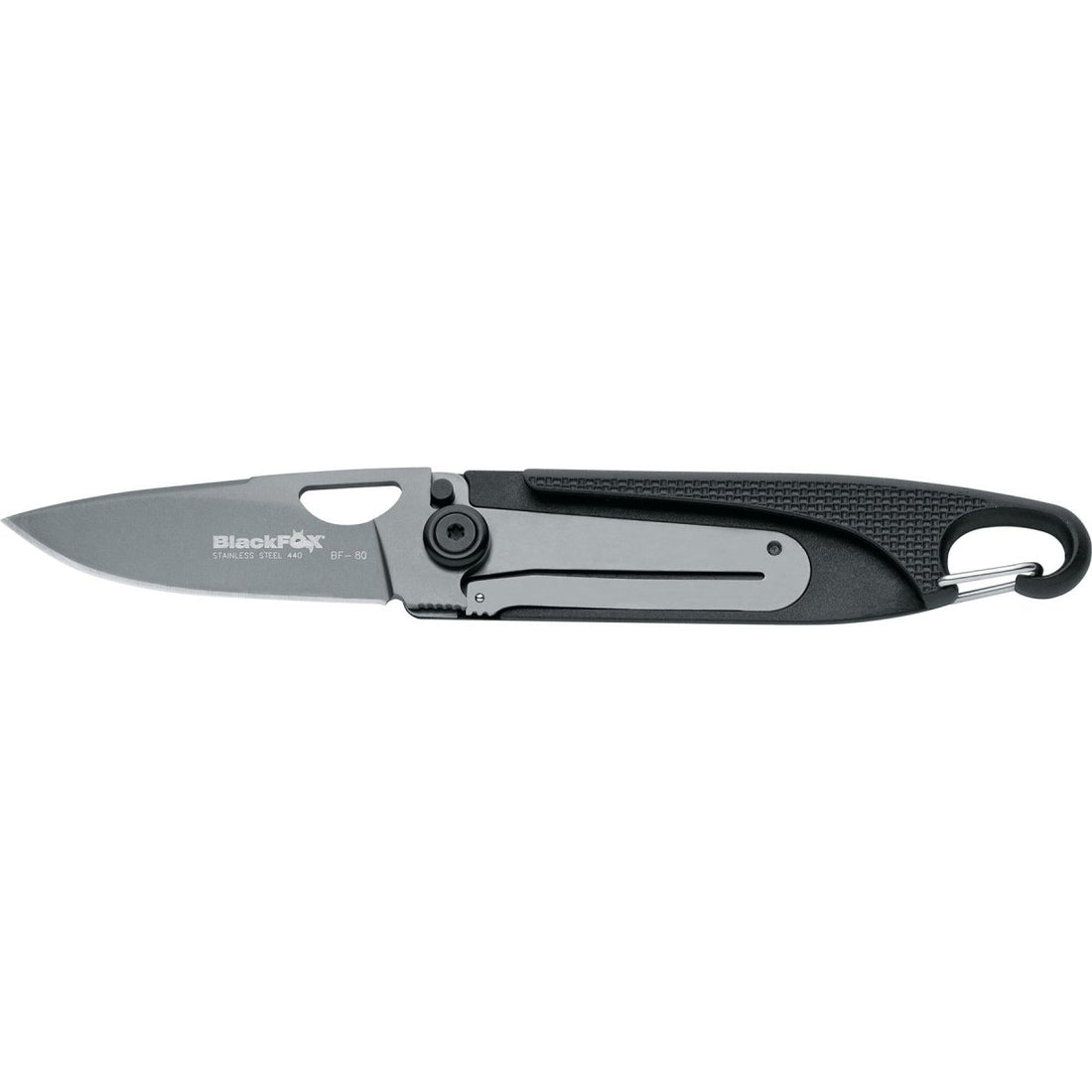 Nóż składany Fox Knives marki Baroni, rękojeść ze stali 440 pokrytej tytanem, zytel w kolorze czarnym