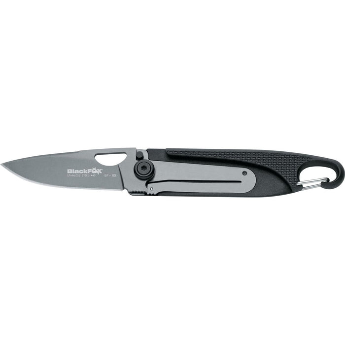 Couteau pliant Fox Knives Brand Baroni en acier 440 revêtu de titane manche noir zytel - GoMilitar
