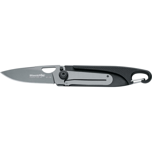 Fox Knives Brand Baroni folding knife titanium coated 440 steel zytel black handle - GoMilitar