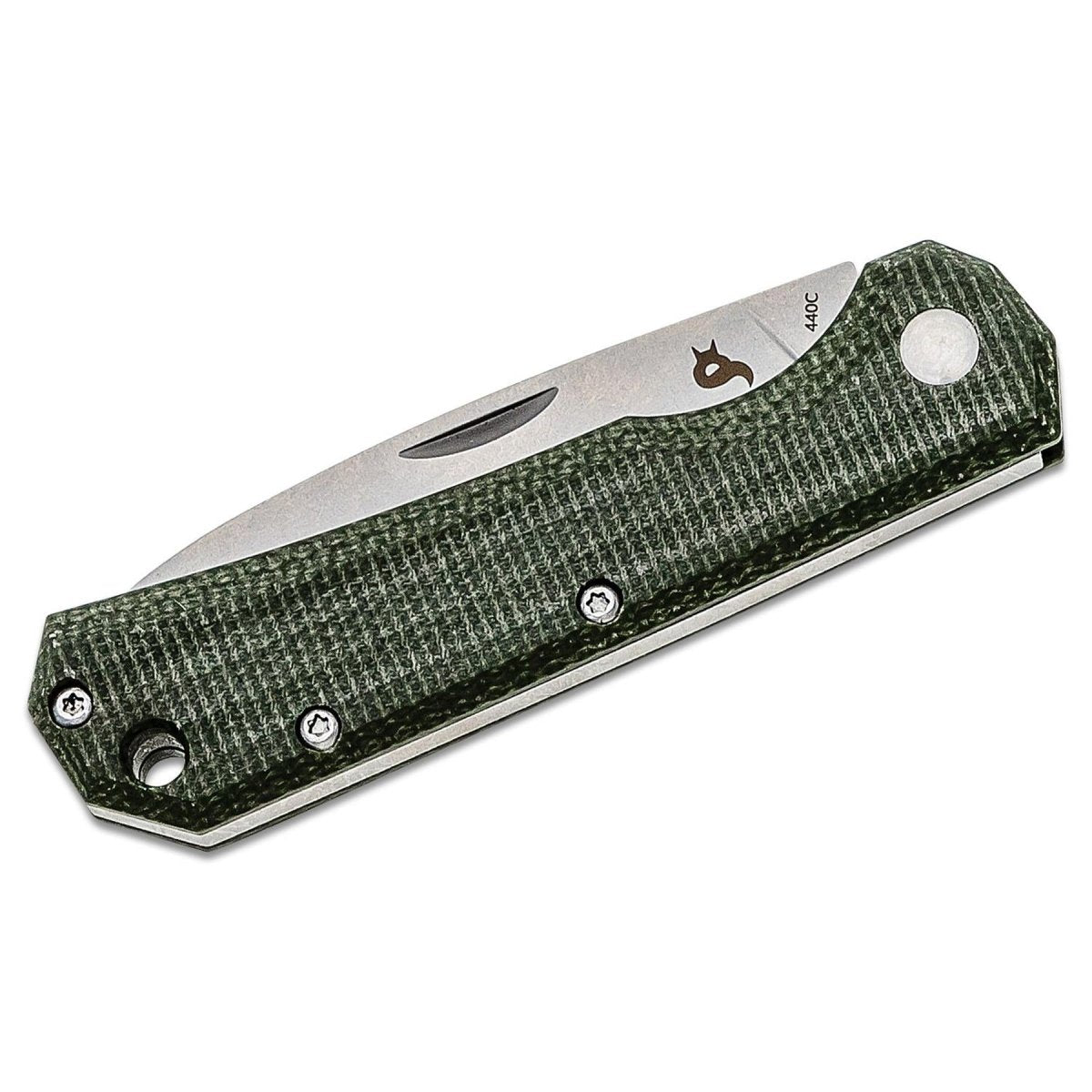 Nóż składany Fox Knives marki CIOL z satynową powłoką, rękojeścią ze stali nierdzewnej 440C Micarta