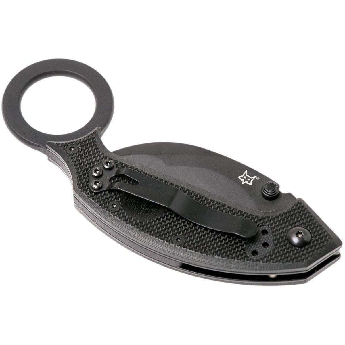 Fox Knives Brand Italy Chiropteka Zakmes Karambit RVS zwart
