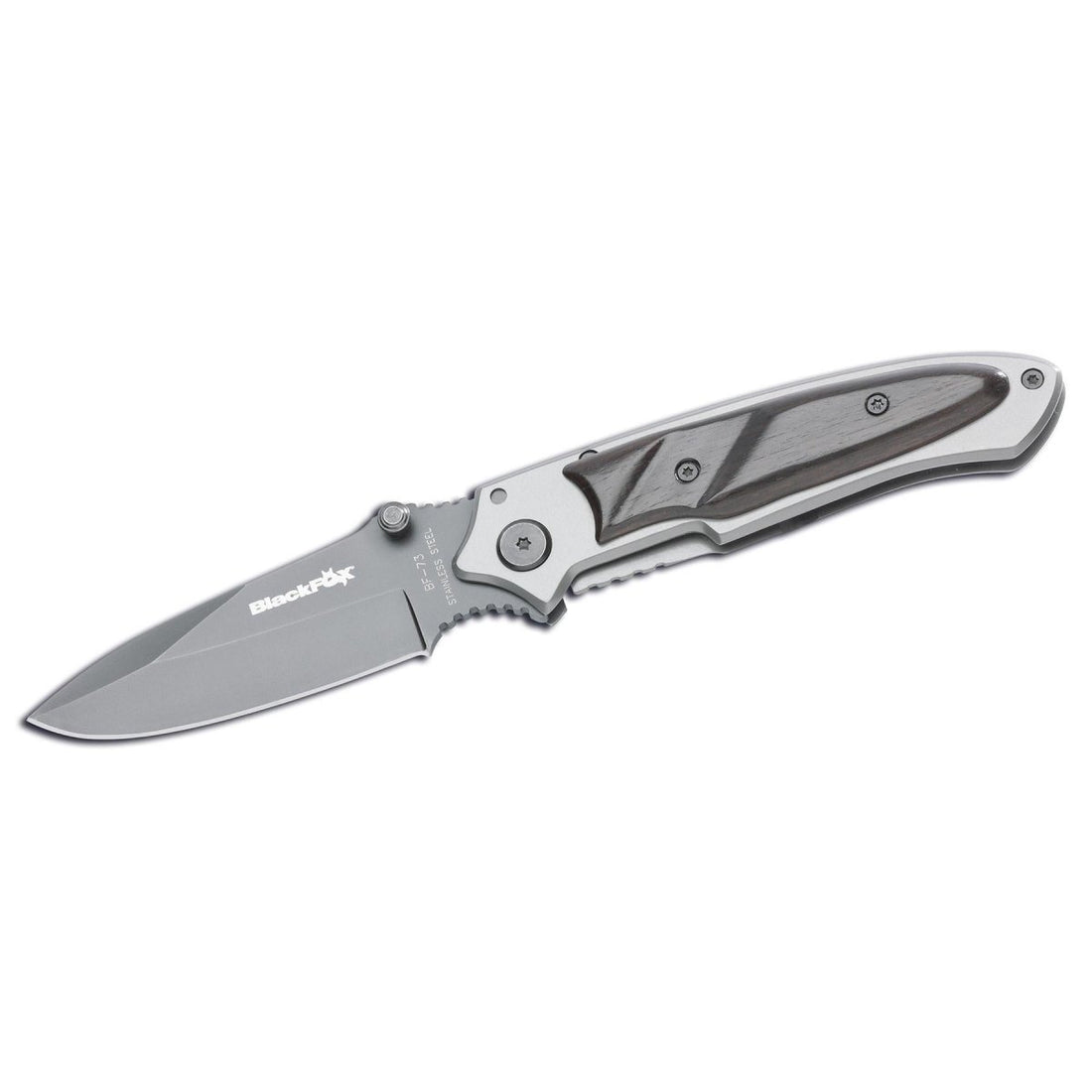 Fox Knives Brand couteau de poche pliant titane enduit 440 inoxydable bois noir